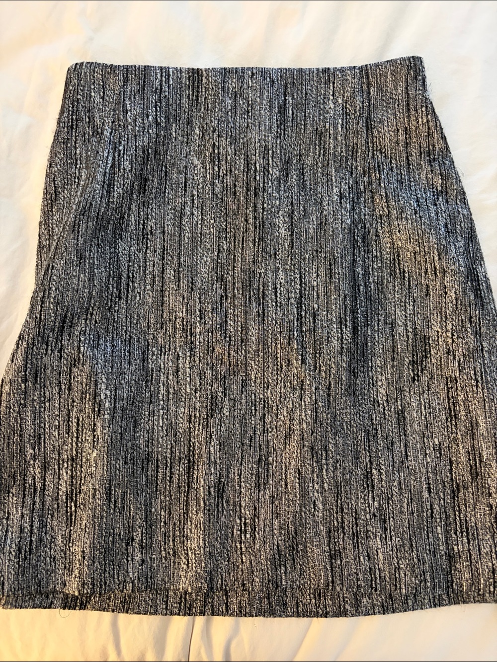 H&M Black and White Textured Midi Skirt